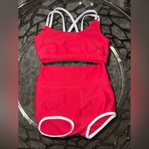 Five the Label Red and White Strappy Top and Shorts Set YL